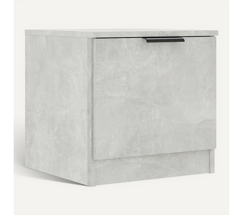 Table De Chevet Gris Béton 40x39x40 Cm