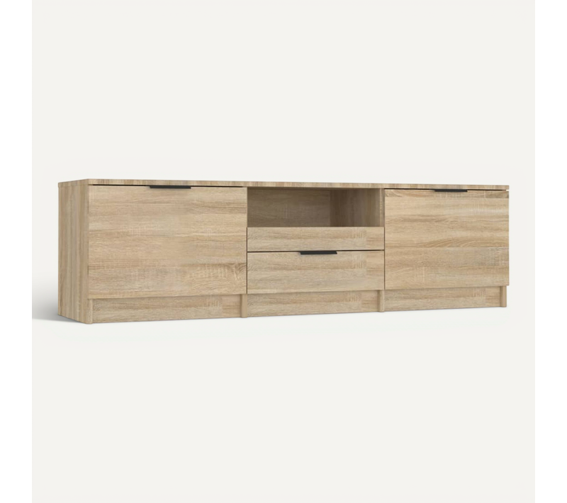 Meuble TV Chêne Sonoma 140x35x40 Cm Bois Contreplaqué