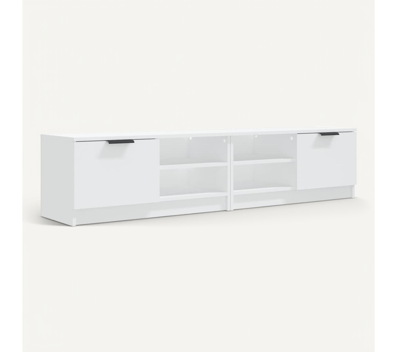 Meubles TV 2 Pièces Blanc 80x35x36,5 Cm Bois Contreplaqué