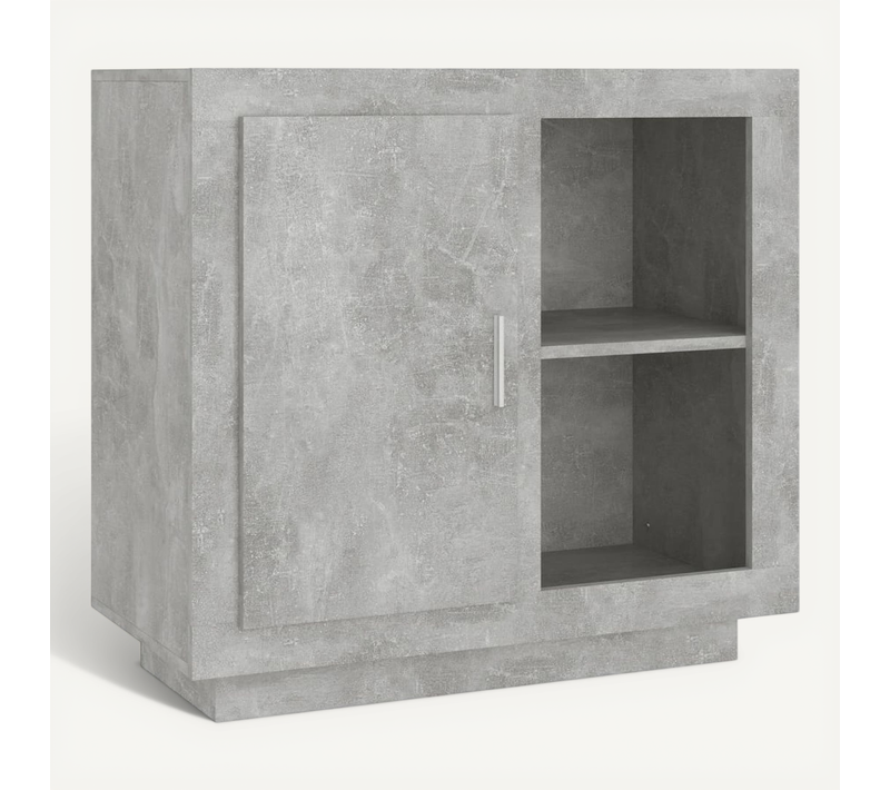 Buffet Gris Béton 80x40x75 Cm