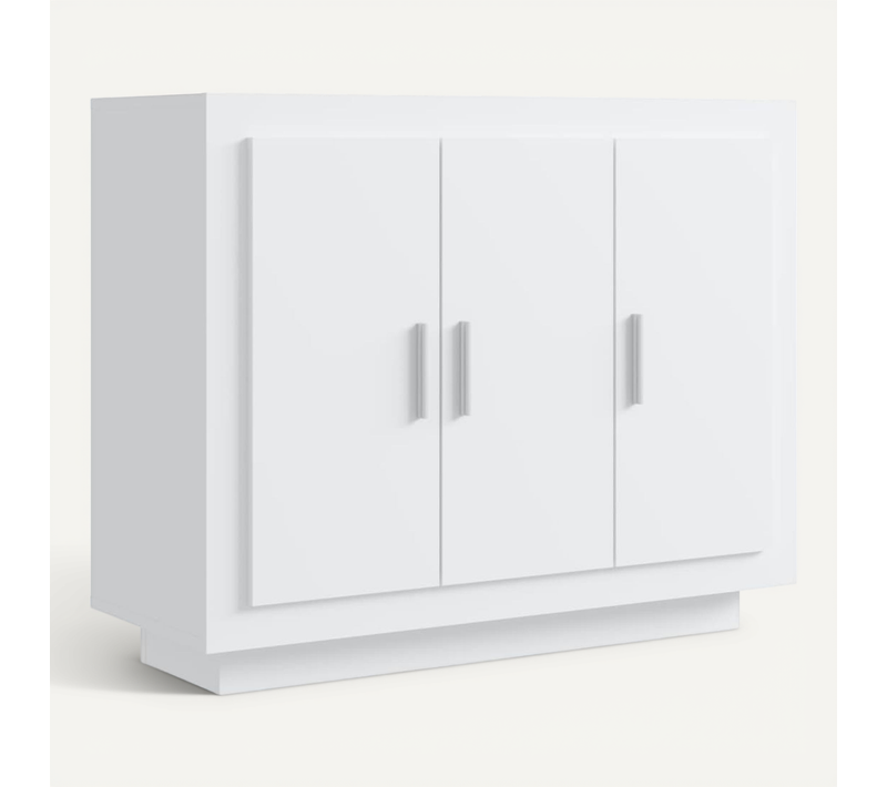Buffet Blanc 92x35x75 Cm Bois Contreplaqué
