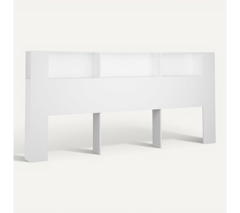 Armoire De Tête De Lit Blanc 220x18,5x104,5 Cm