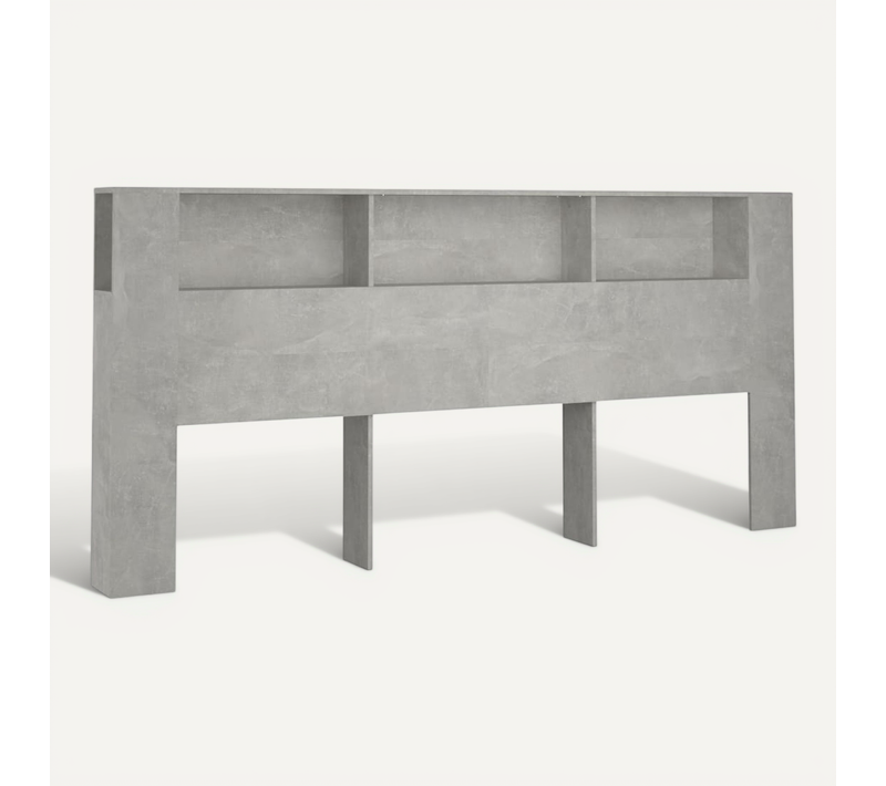 Armoire De Tête De Lit Gris Béton 220x18,5x104,5 Cm