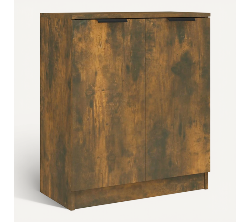 Buffet Chêne Fumé 60x30x70 Cm Bois Contreplaqué Meuble De Rangement Table Console