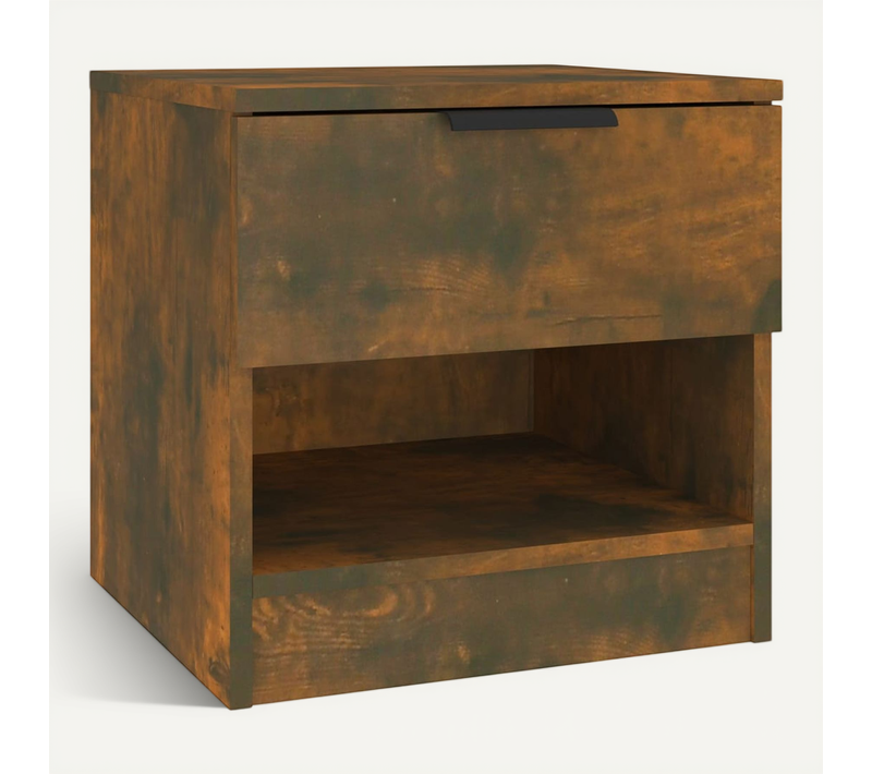 Table De Chevet Chêne Fumé Bois Contreplaqué