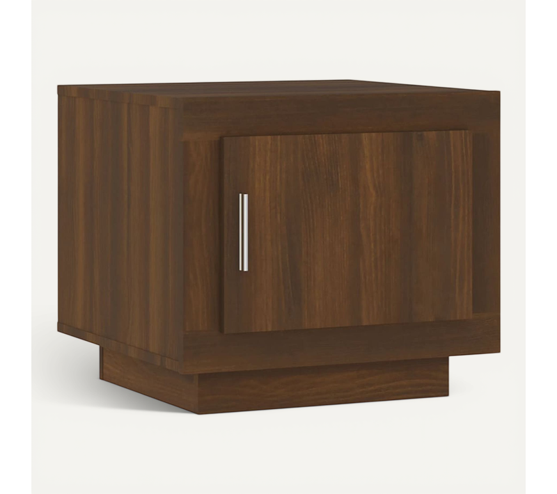 Table Basse Chêne Marron 51x50x45 Cm Bois Contreplaqué
