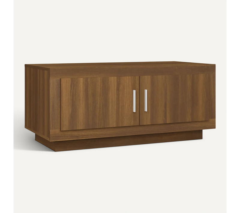 Table Basse Chêne Marron 102x50x45 Cm Bois Contreplaqué