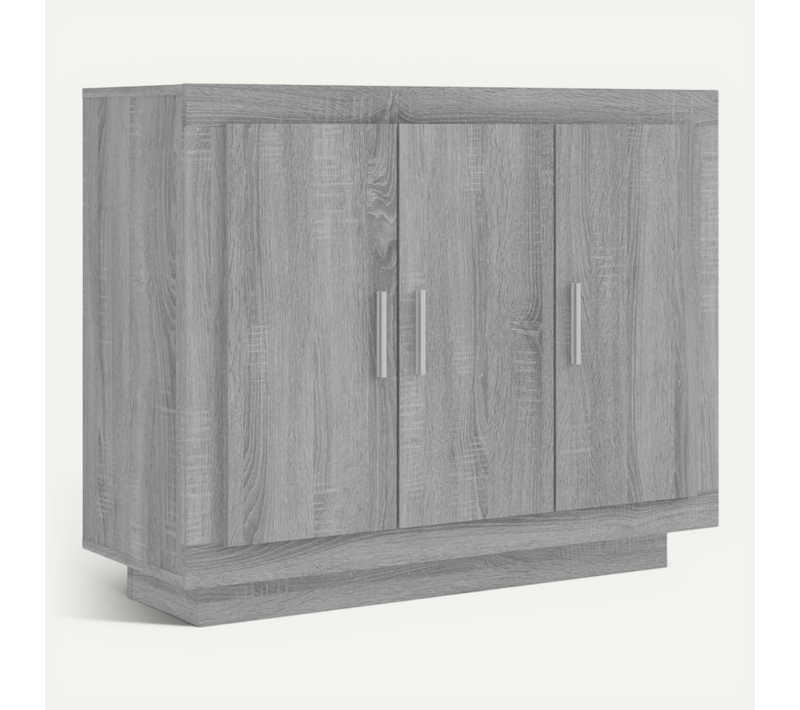 Buffet Sonoma Gris 92x35x75 Cm Bois Contreplaqué
