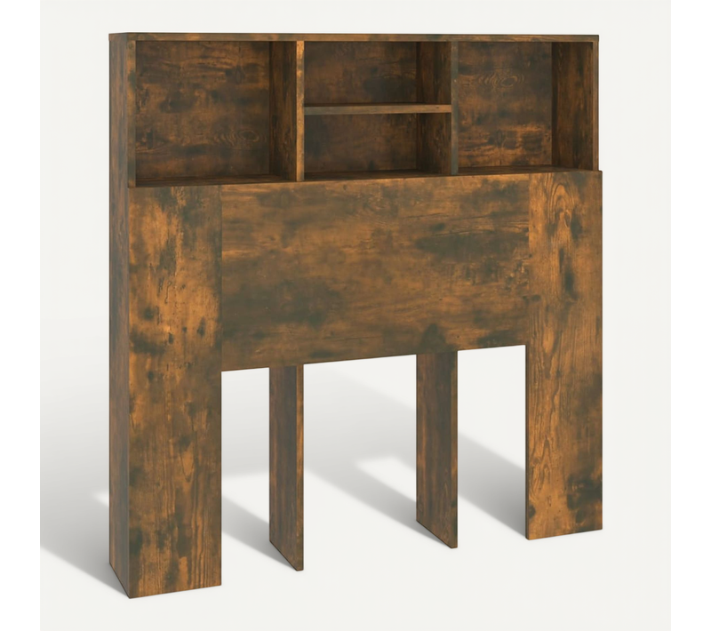 Armoire De Tête De Lit Chêne Fumé 100x19x103,5 Cm