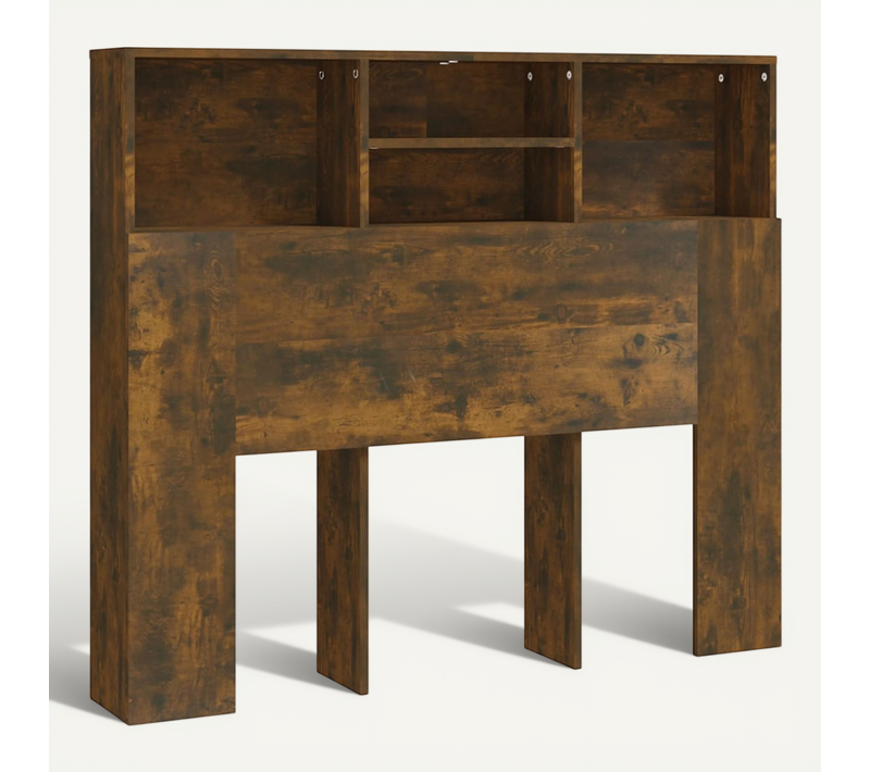 Armoire De Tête De Lit Chêne Fumé 120x19x103,5 Cm