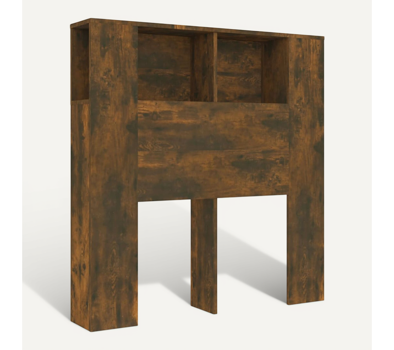 Armoire De Tête De Lit Chêne Fumé 100x18,5x102,5 Cm