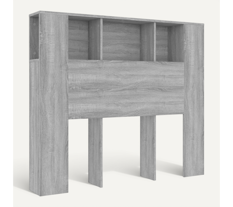 Armoire De Tête De Lit Sonoma Gris 120x18,5x102,5 Cm