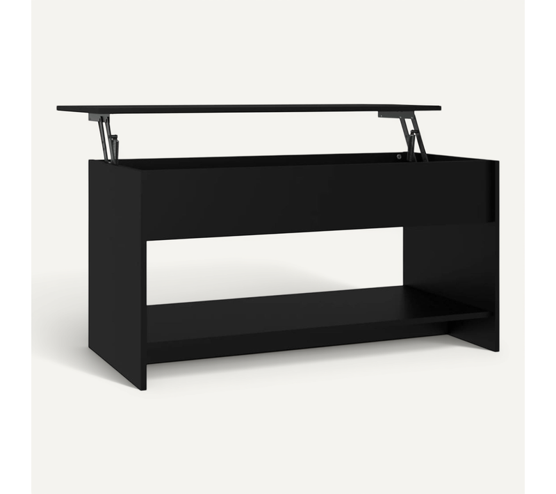 Table Basse Noir 102x50x52,5 Cm Bois Contreplaqué
