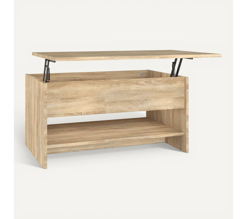 Table Basse Chêne Sonoma 80x50x40 Cm Bois Contreplaqué