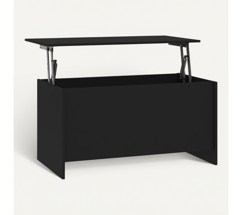 Table Basse Noir 102x55,5x52,5 Cm Bois Contreplaqué