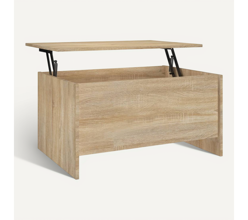 Table Basse Chêne Sonoma 80x55,5x41,5 Cm Bois Contreplaqué