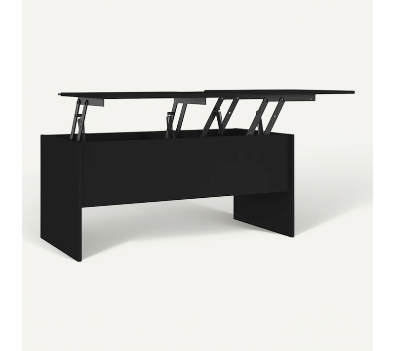 Table Basse Noir 102x50,5x46,5 Cm Bois Contreplaqué