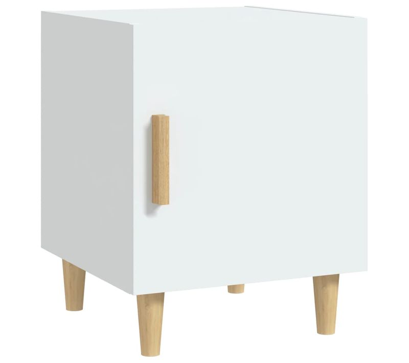 Table De Chevet Blanc Bois Contreplaqué