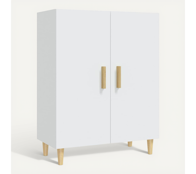 Buffet Blanc 70x34x90 Cm Bois Contreplaqué