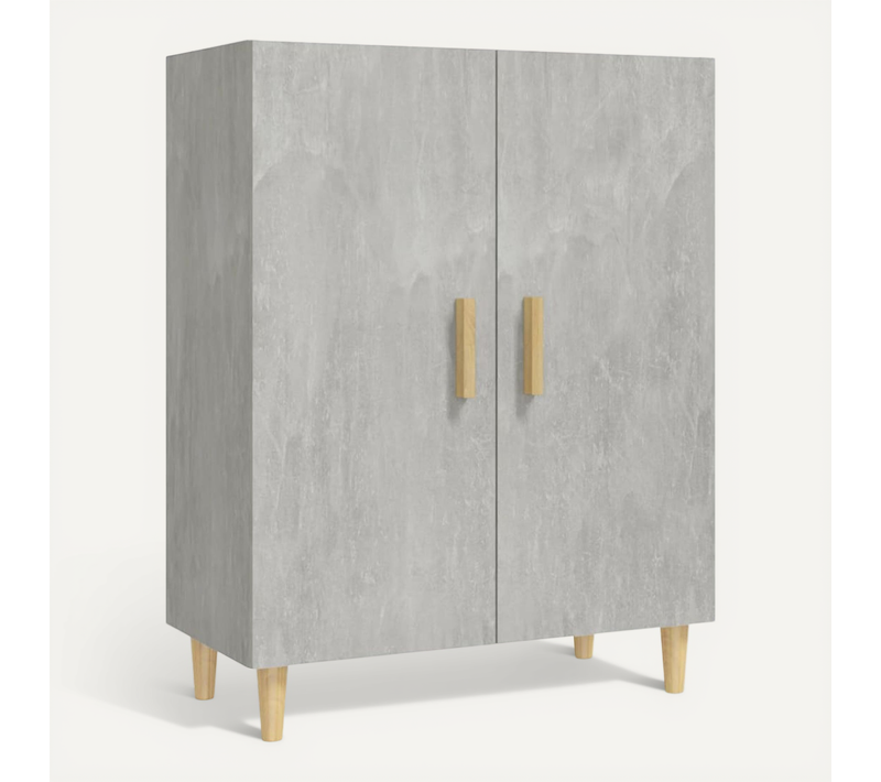 Buffet Gris Béton 70x34x90 Cm Bois Contreplaqué