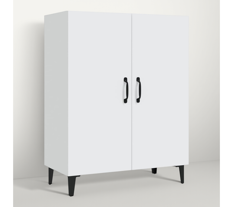 Buffet Blanc 70x34x90 Cm Bois Contreplaqué