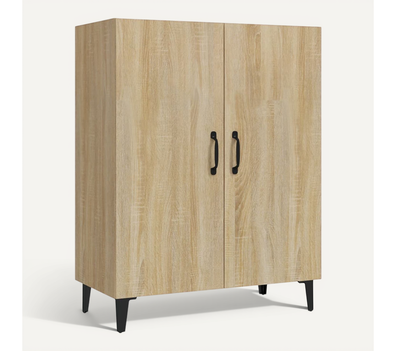Buffet Chêne Sonoma 70x34x90 Cm Bois Contreplaqué