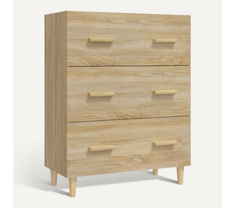 Buffet Chêne Sonoma 70x34x90 Cm Bois Contreplaqué