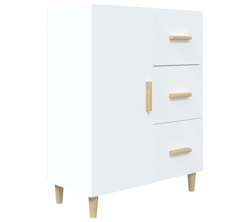Buffet Blanc 69,5x34x90 Cm Bois Contreplaqué
