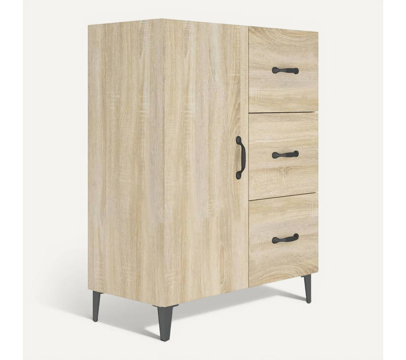 Buffet Chêne Sonoma 69,5x34x90 Cm Bois Contreplaqué