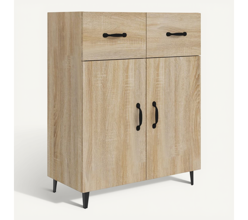 Buffet Chêne Sonoma 69,5x34x90 Cm Bois Contreplaqué