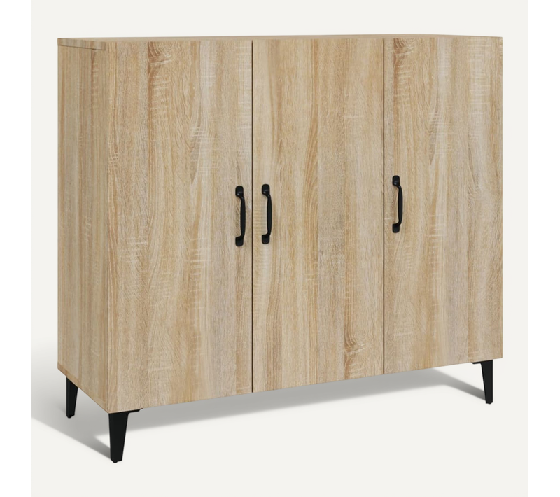 Buffet Chêne Sonoma 90x34x80 Cm Bois Contreplaqué
