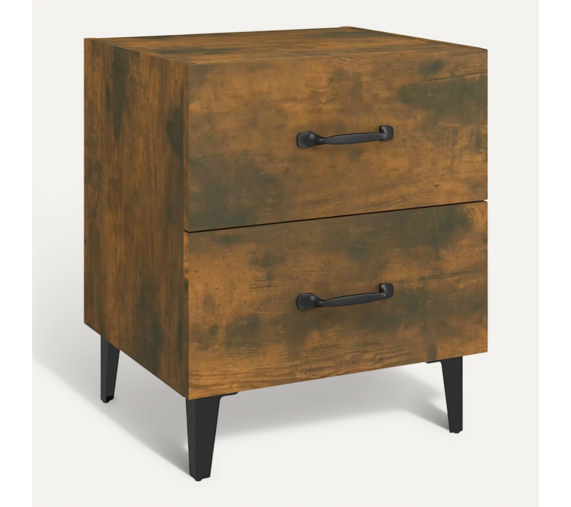 Table De Chevet Chêne Fumé 40x35x47,5 Cm