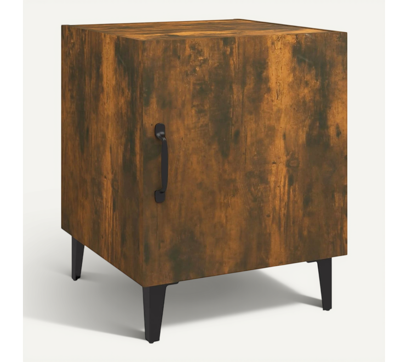 Table De Chevet Chêne Fumé Bois Contreplaqué
