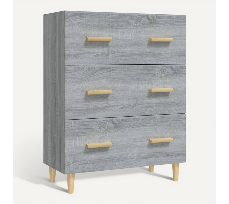 Buffet Sonoma Gris 70x34x90 Cm Bois Contreplaqué