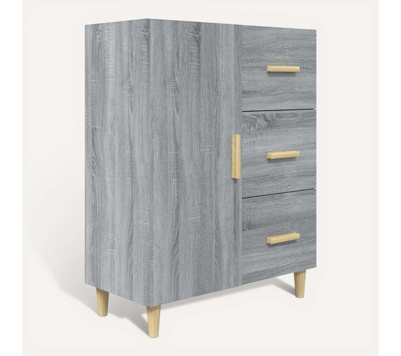Buffet Sonoma Gris 69,5x34x90 Cm Bois Contreplaqué