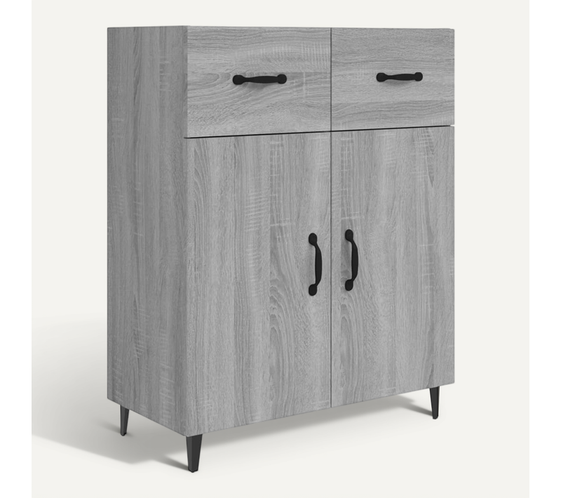 Buffet Sonoma Gris 69,5x34x90 Cm Bois Contreplaqué
