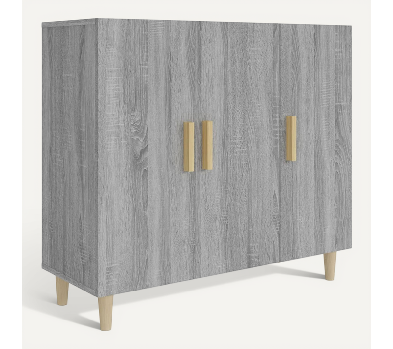 Buffet Sonoma Gris 90x34x80 Cm Bois Contreplaqué