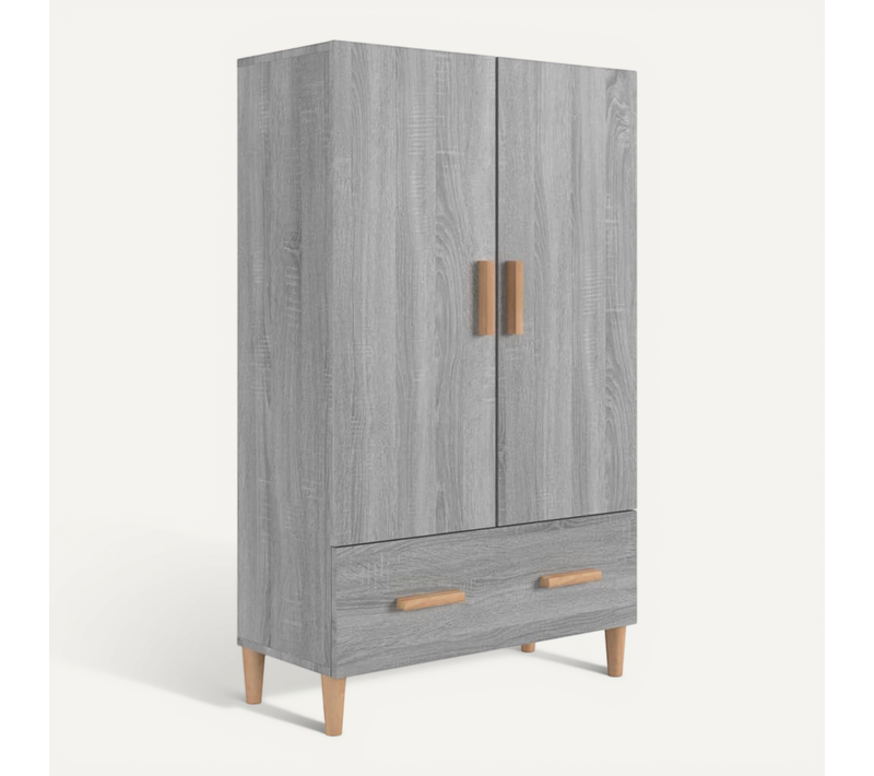 Buffet Sonoma Gris 70x31x115 Cm Bois Contreplaqué