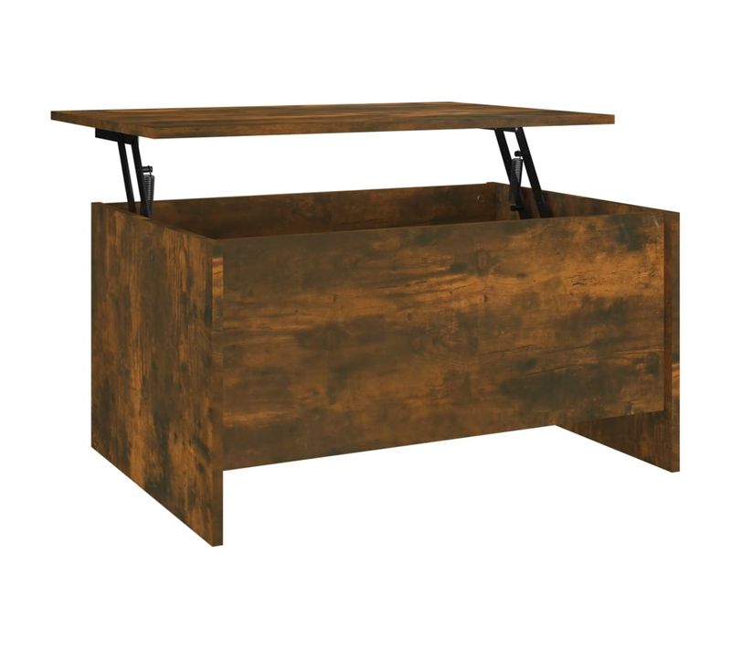 Table Basse Chêne Fumé 80x55,5x41,5 Cm Bois Contreplaqué