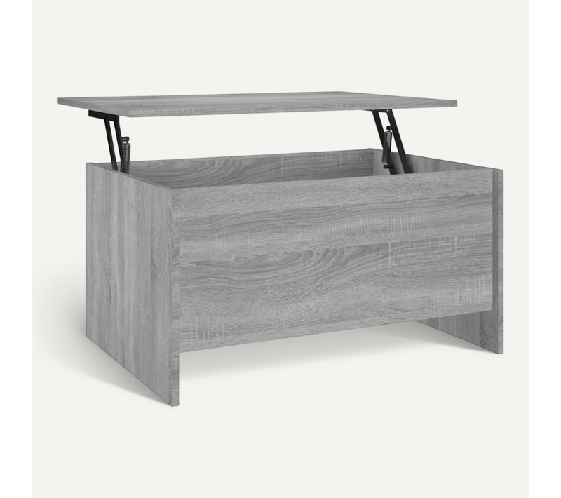 Table Basse Sonoma Gris 80x55,5x41,5 Cm Bois Contreplaqué