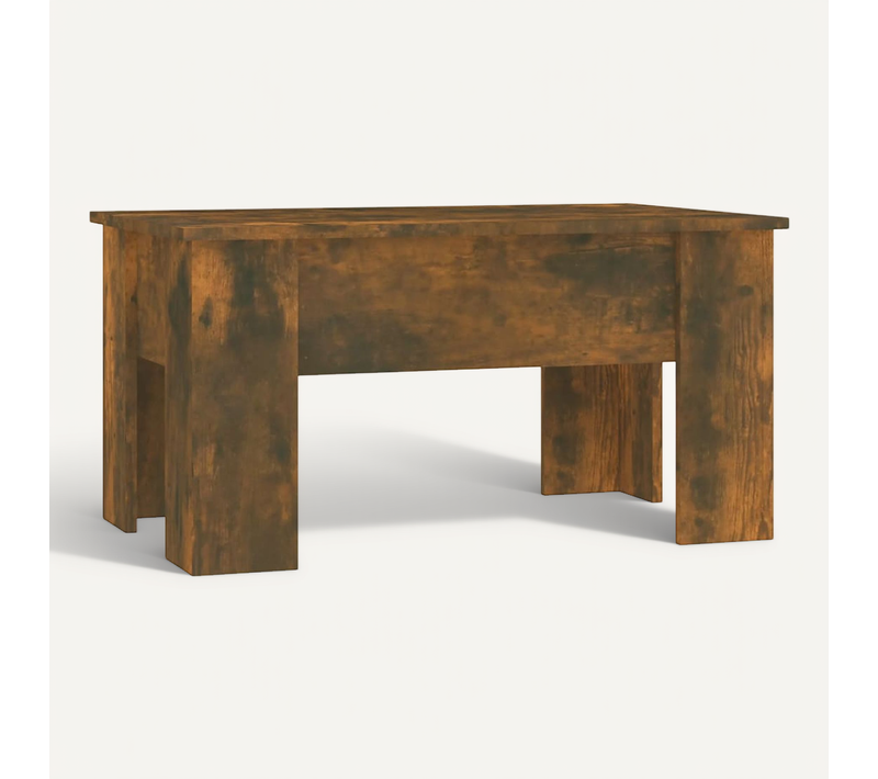 Table Basse Chêne Fumé 79x49x41 Cm Bois Contreplaqué