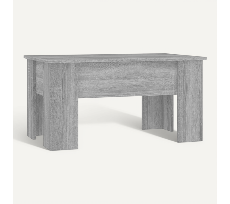 Table Basse Sonoma Gris 79x49x41 Cm Bois Contreplaqué