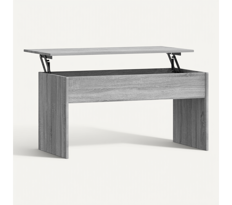 Table Basse Sonoma Gris 102x50,5x52,5 Cm Bois Contreplaqué