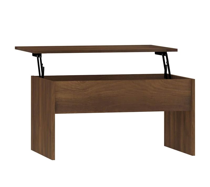 Table Basse Chêne Marron 80x50,5x41,5 Cm Bois Contreplaqué