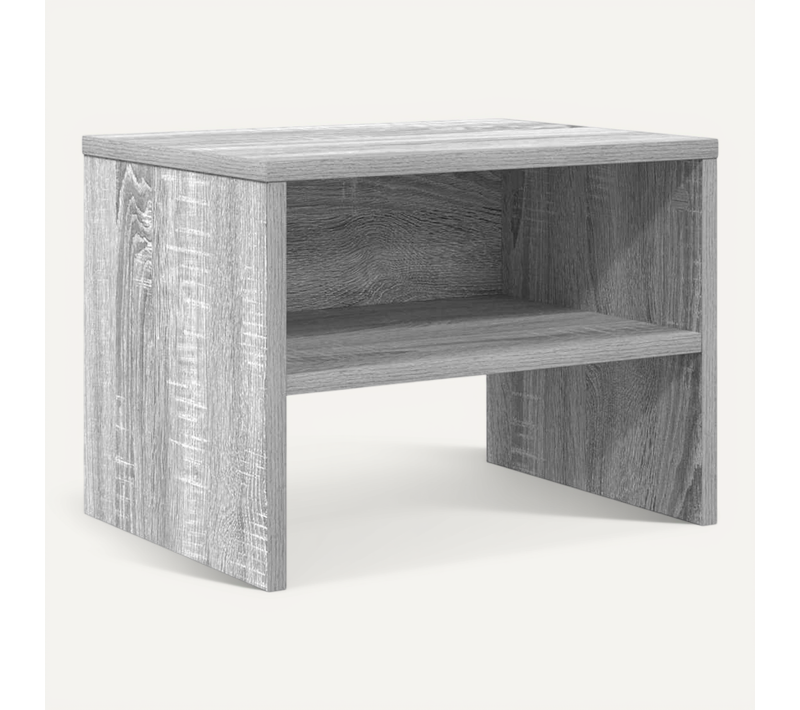 Table De Chevet Sonoma Gris 40x30x30 Cm Bois Contreplaqué