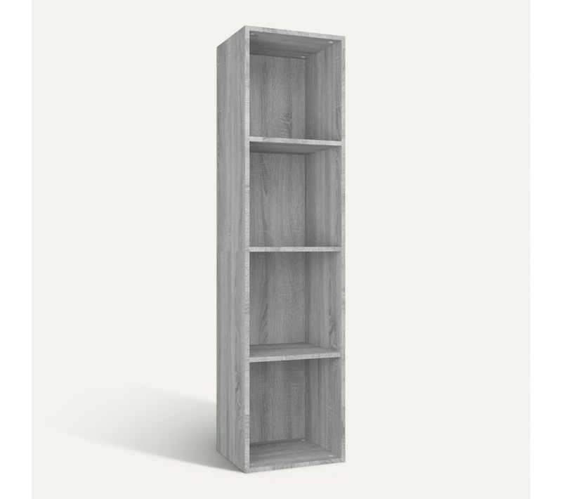 Bibliothèque/meuble TV Sonoma Gris 36x30x143 Cm