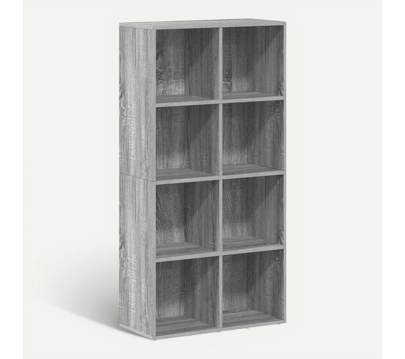 Bibliothèque/buffet Sonoma Gris 66x30x130 Cm Bois Contreplaqué