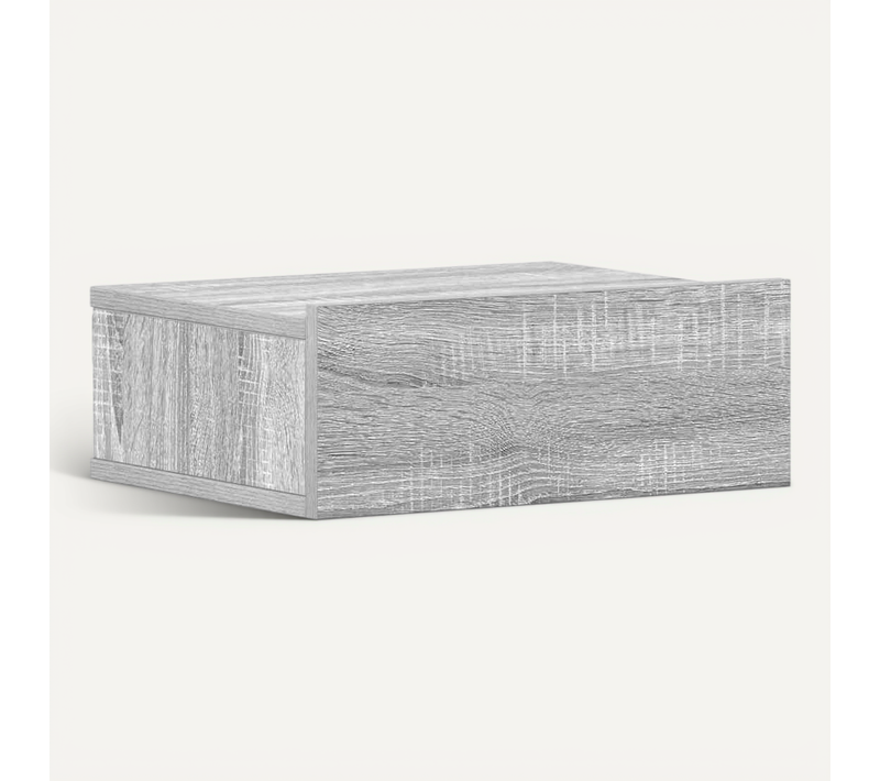 Table De Chevet Flottante Sonoma Gris 40x30x15 Cm