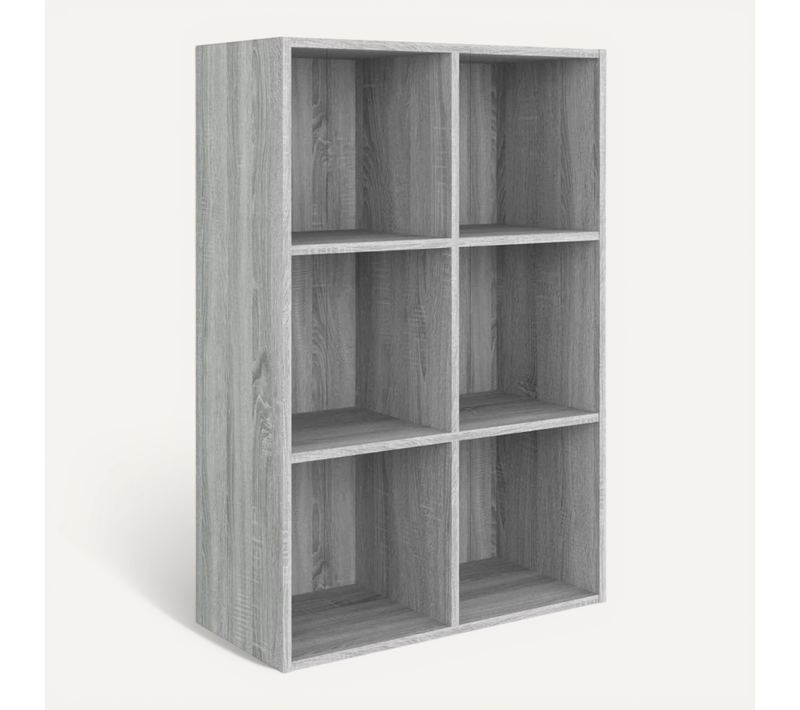 Bibliothèque/buffet Sonoma Gris 66x30x98 Cm Bois Contreplaqué