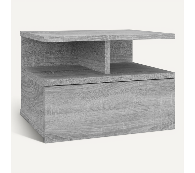 Table De Chevet Flottante Sonoma Gris Bois Contreplaqué